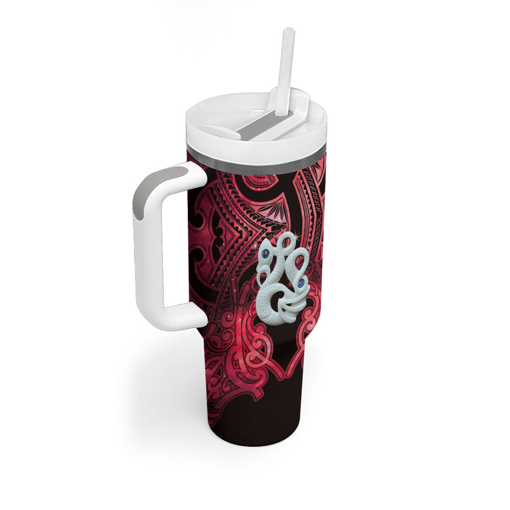 Personalised Maori Matariki Manaia Whero Tumbler With Handle Maori Kowhaiwhai Pattern Galaxy