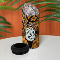 Personalised Maori Matariki Manaia Kowhai 4 in 1 Can Cooler Tumbler Maori Kowhaiwhai Pattern Galaxy LT01 - Polynesian Pride