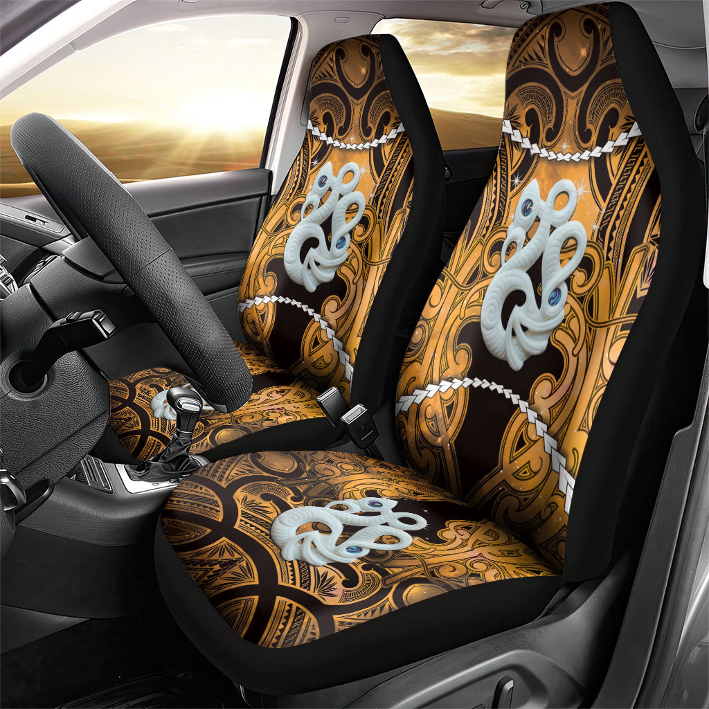 Maori Matariki Manaia Kowhai Car Seat Cover Maori Kowhaiwhai Pattern Galaxy