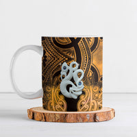 Personalised Maori Matariki Manaia Kowhai Ceramic Mug Maori Kowhaiwhai Pattern Galaxy