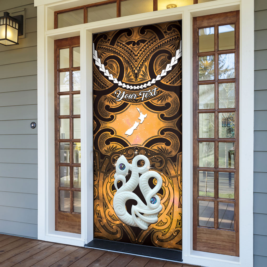 Personalised Maori Matariki Manaia Kowhai Door Cover Maori Kowhaiwhai Pattern Galaxy