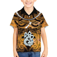Personalised Maori Matariki Manaia Kowhai Hawaiian Shirt Maori Kowhaiwhai Pattern Galaxy LT01 - Polynesian Pride