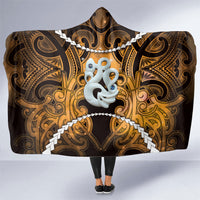 Maori Matariki Manaia Kowhai Hooded Blanket Maori Kowhaiwhai Pattern Galaxy