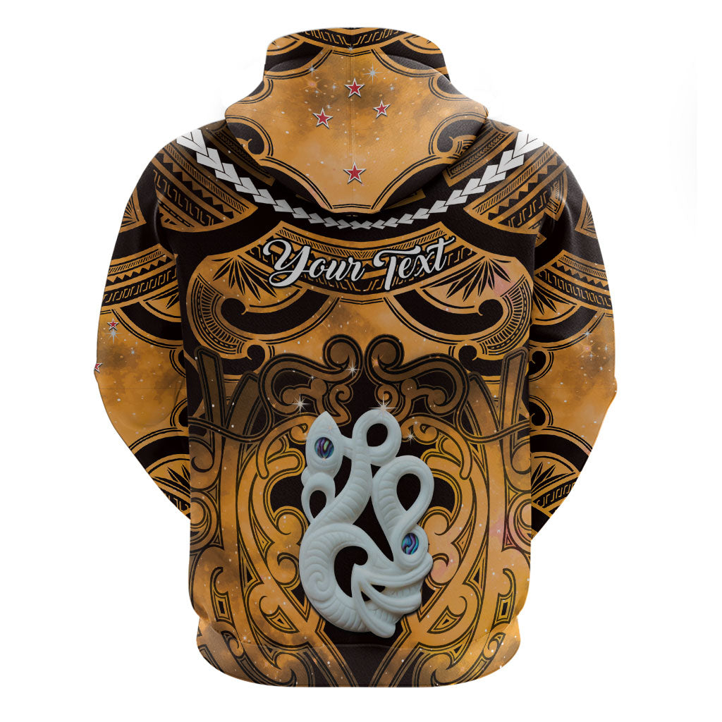 Personalised Maori Matariki Manaia Kowhai Hoodie Maori Kowhaiwhai Pattern Galaxy LT01 - Polynesian Pride