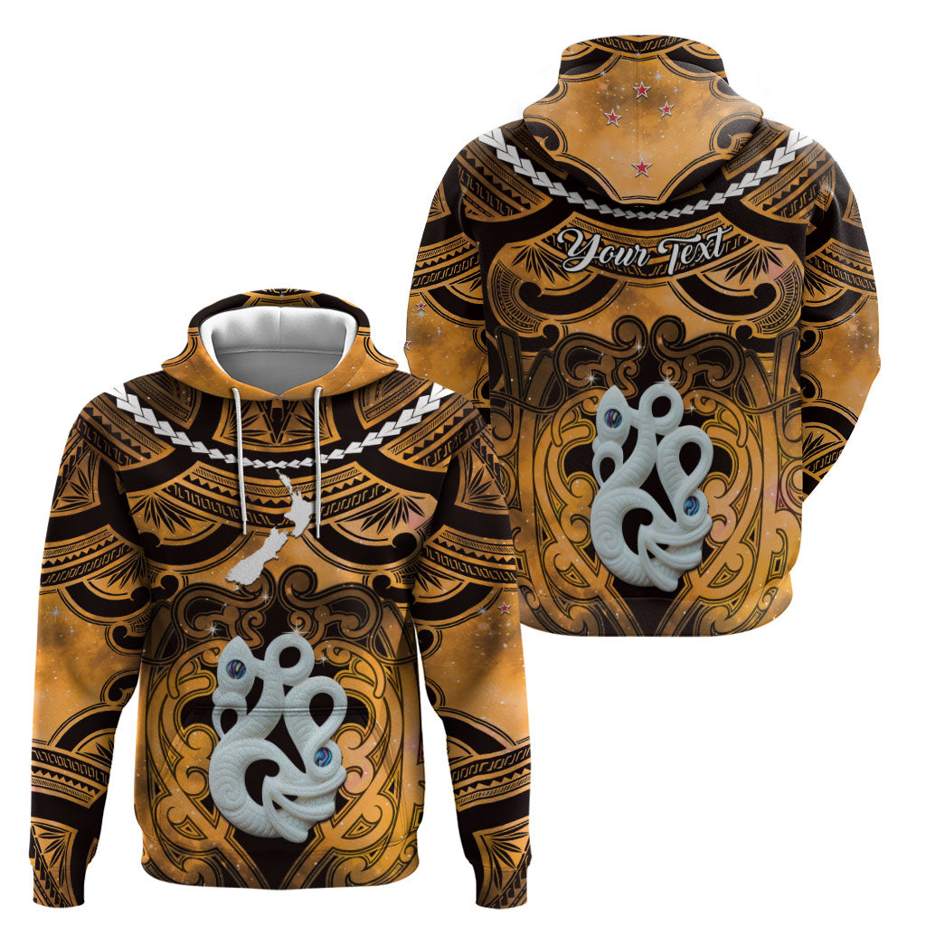 Personalised Maori Matariki Manaia Kowhai Hoodie Maori Kowhaiwhai Pattern Galaxy LT01 - Polynesian Pride