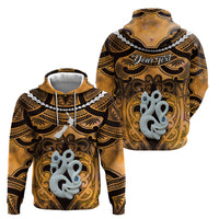Personalised Maori Matariki Manaia Kowhai Hoodie Maori Kowhaiwhai Pattern Galaxy LT01 - Polynesian Pride