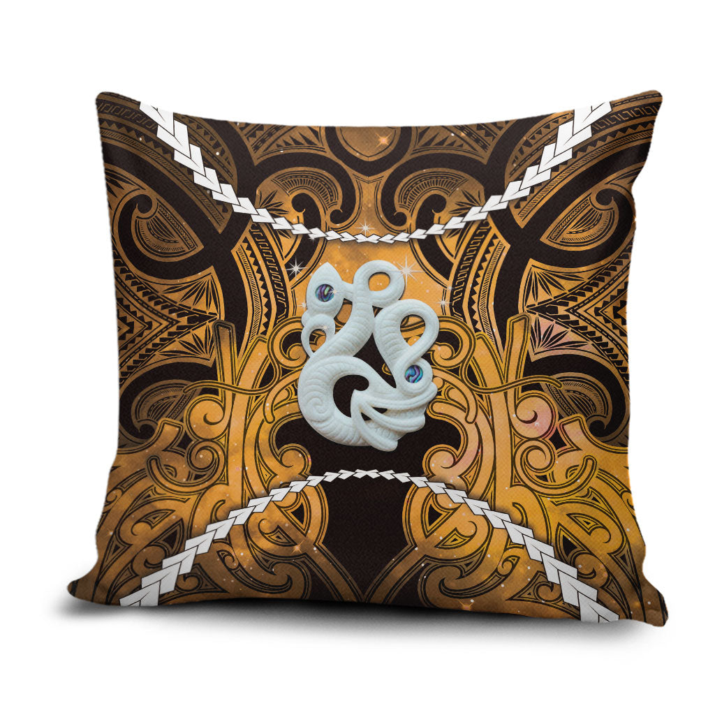 Maori Matariki Manaia Kowhai Pillow Cover Maori Kowhaiwhai Pattern Galaxy