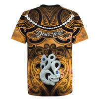 Personalised Maori Matariki Manaia Kowhai Rugby Jersey Maori Kowhaiwhai Pattern Galaxy LT01 - Polynesian Pride