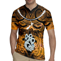 Personalised Maori Matariki Manaia Kowhai Rugby Jersey Maori Kowhaiwhai Pattern Galaxy LT01 - Polynesian Pride