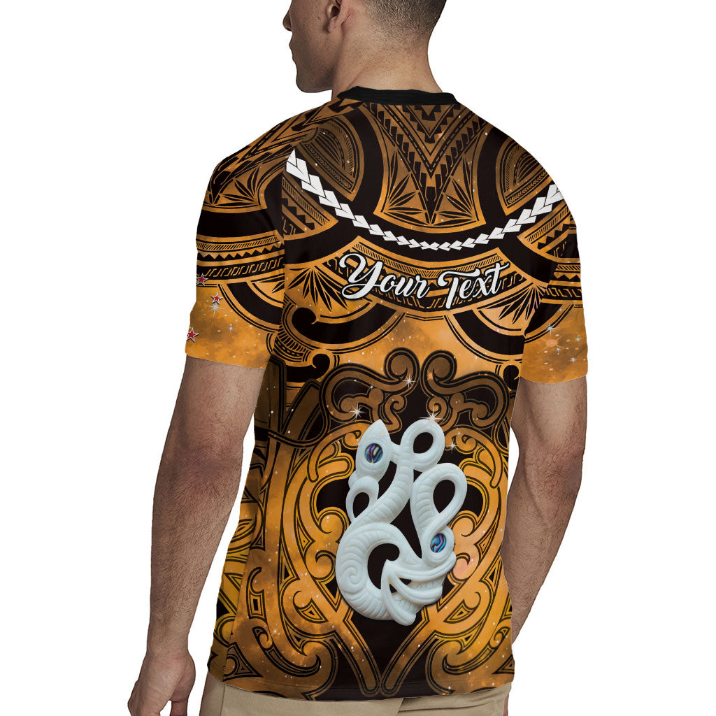 Personalised Maori Matariki Manaia Kowhai Rugby Jersey Maori Kowhaiwhai Pattern Galaxy LT01 - Polynesian Pride
