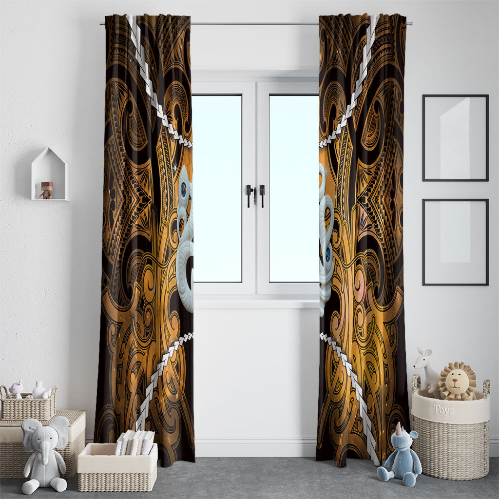 Maori Matariki Manaia Kowhai Window Curtain Maori Kowhaiwhai Pattern Galaxy