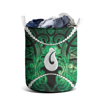 Maori Matariki Hei Matau Kakariki Laundry Basket Maori Kowhaiwhai Pattern Galaxy LT01 - Polynesian Pride