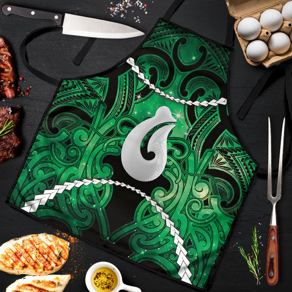 Maori Matariki Hei Matau Kakariki Apron Maori Kowhaiwhai Pattern Galaxy