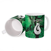 Personalised Maori Matariki Hei Matau Kakariki Ceramic Mug Maori Kowhaiwhai Pattern Galaxy