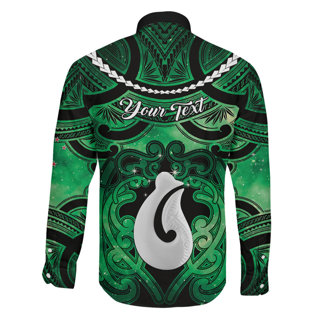 Personalised Maori Matariki Hei Matau Kakariki Family Matching Mermaid Dress and Hawaiian Shirt Maori Kowhaiwhai Pattern Galaxy LT01 - Polynesian Pride