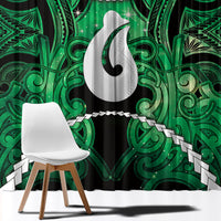 Maori Matariki Hei Matau Kakariki Window Curtain Maori Kowhaiwhai Pattern Galaxy