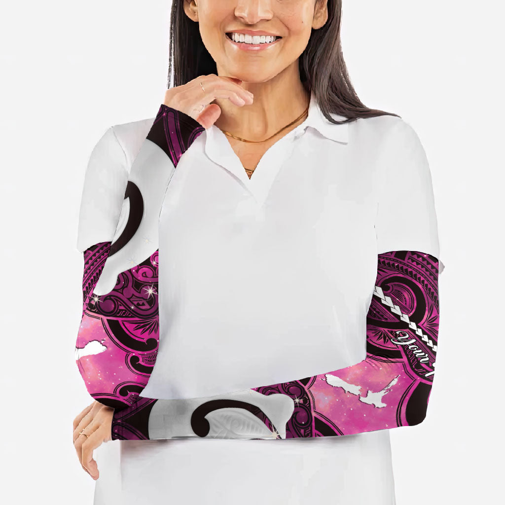 Personalised Maori Matariki Hei Matau Mawhero Arm Sleeves Maori Kowhaiwhai Pattern Galaxy