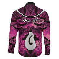 Personalised Maori Matariki Hei Matau Mawhero Family Matching Off Shoulder Maxi Dress and Hawaiian Shirt Maori Kowhaiwhai Pattern Galaxy LT01 - Polynesian Pride