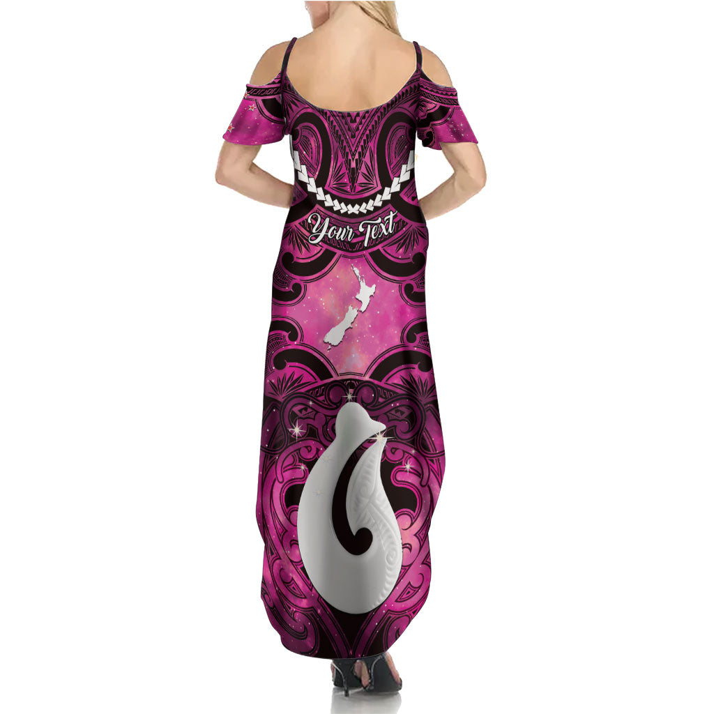 Personalised Maori Matariki Hei Matau Mawhero Family Matching Summer Maxi Dress and Hawaiian Shirt Maori Kowhaiwhai Pattern Galaxy LT01 - Polynesian Pride