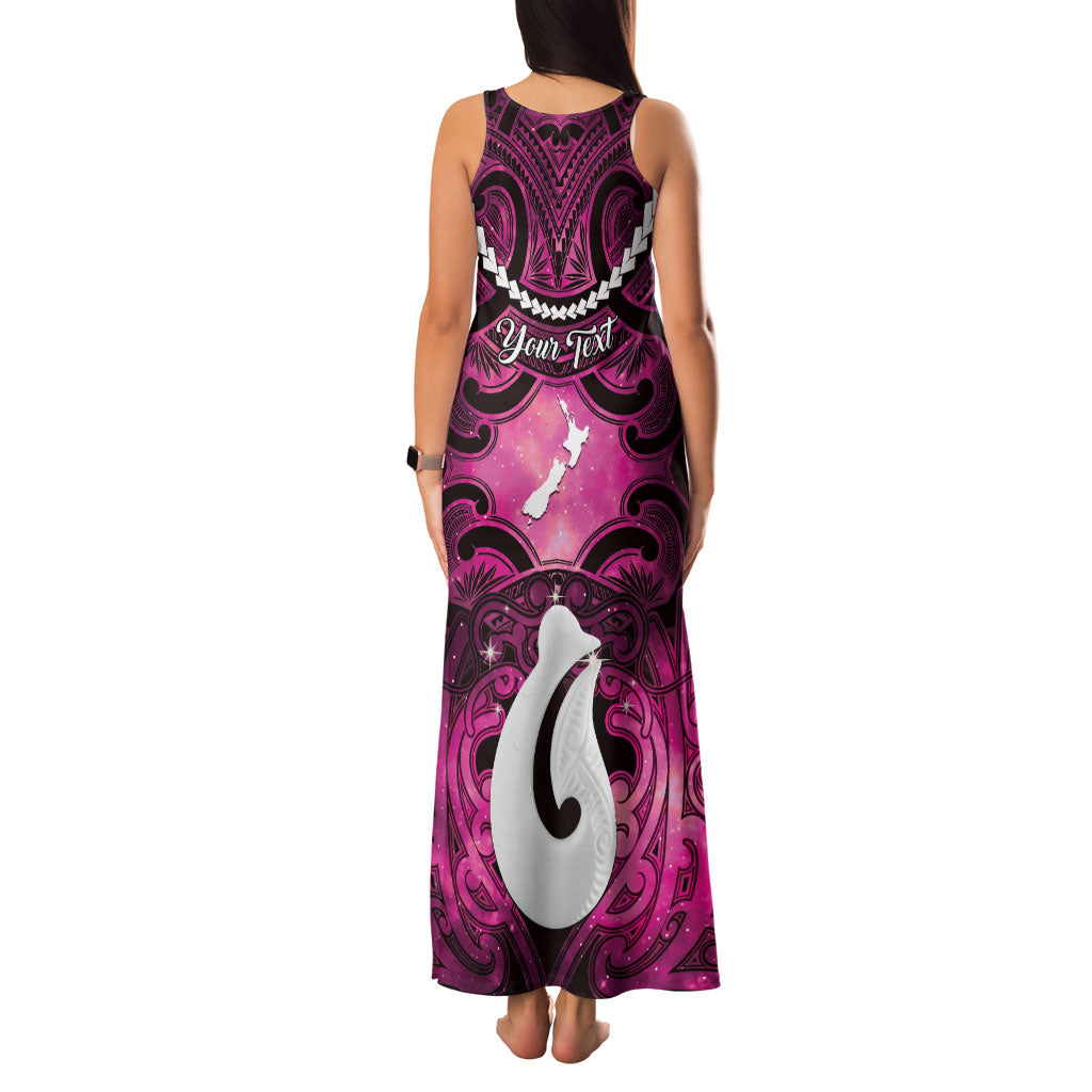 Personalised Maori Matariki Hei Matau Mawhero Family Matching Tank Maxi Dress and Hawaiian Shirt Maori Kowhaiwhai Pattern Galaxy LT01 - Polynesian Pride