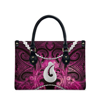 Maori Matariki Hei Matau Mawhero Leather Bag Maori Kowhaiwhai Pattern Galaxy
