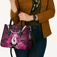 Maori Matariki Hei Matau Mawhero Leather Bag Maori Kowhaiwhai Pattern Galaxy
