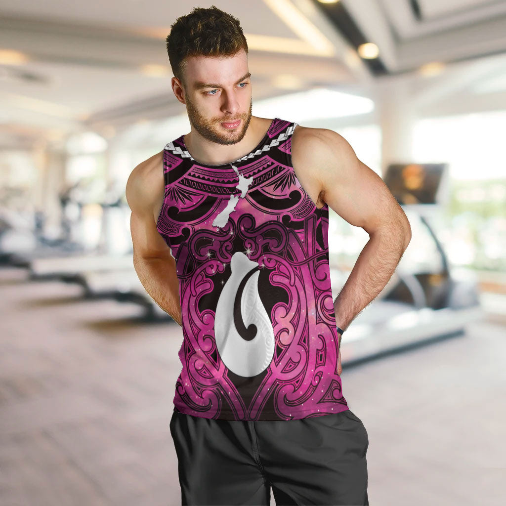 Personalised Maori Matariki Hei Matau Mawhero Men Tank Top Maori Kowhaiwhai Pattern Galaxy