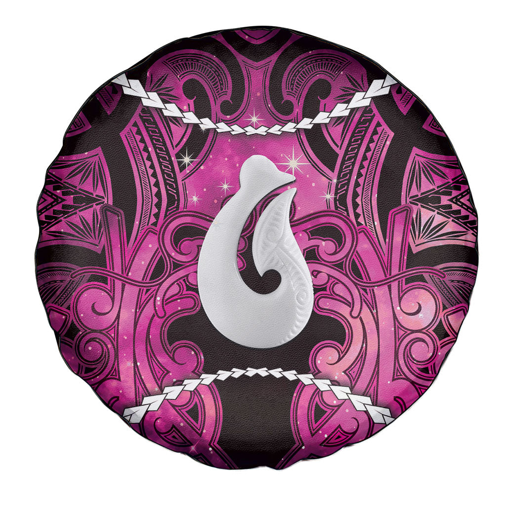 Maori Matariki Hei Matau Mawhero Spare Tire Cover Maori Kowhaiwhai Pattern Galaxy