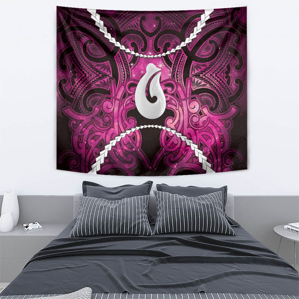 Maori Matariki Hei Matau Mawhero Tapestry Maori Kowhaiwhai Pattern Galaxy LT01 - Polynesian Pride