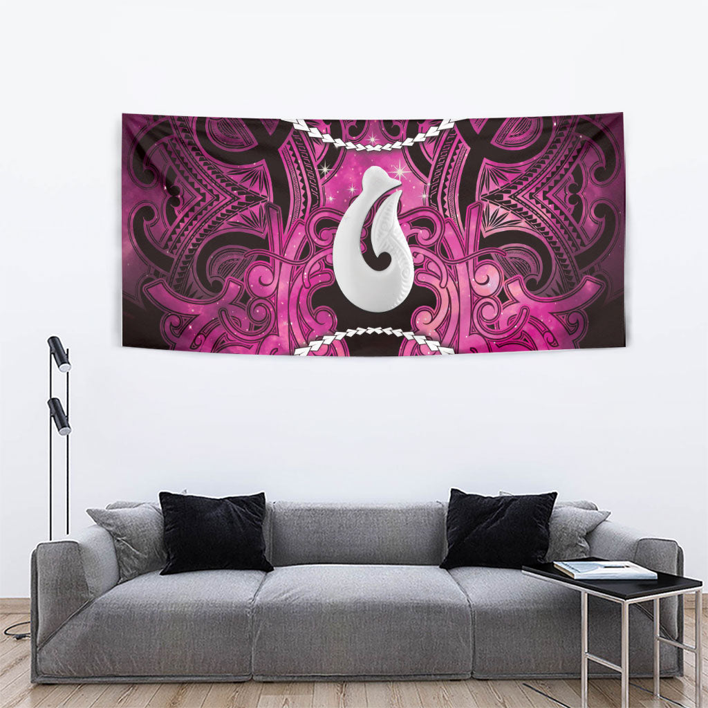 Maori Matariki Hei Matau Mawhero Tapestry Maori Kowhaiwhai Pattern Galaxy LT01 - Polynesian Pride