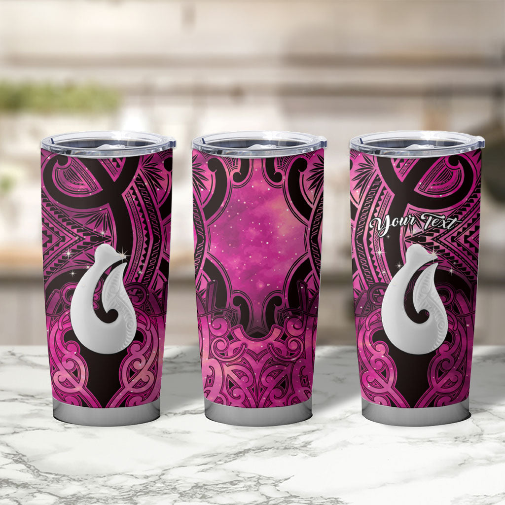 Personalised Maori Matariki Hei Matau Mawhero Tumbler Cup Maori Kowhaiwhai Pattern Galaxy