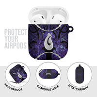 Maori Matariki Hei Matau Waiporoporo AirPods Case Maori Kowhaiwhai Pattern Galaxy