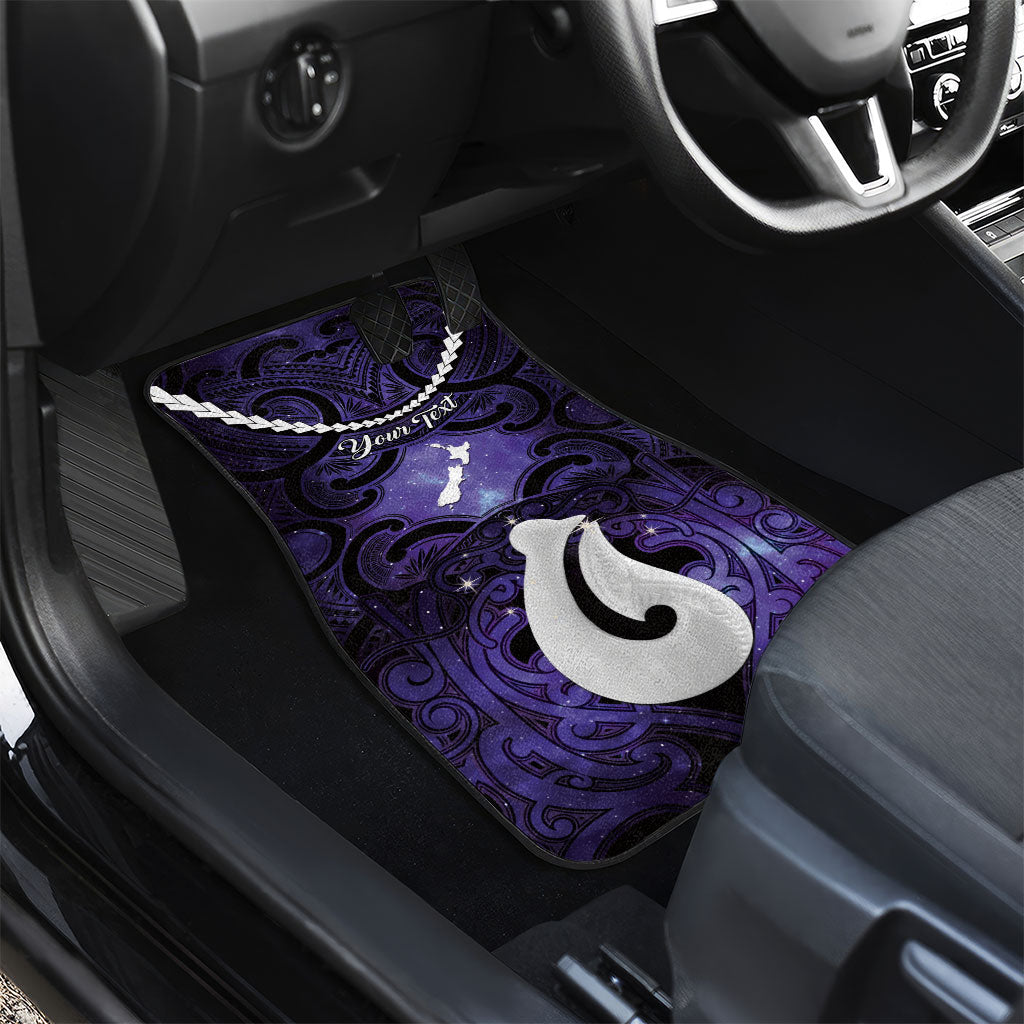 Personalised Maori Matariki Hei Matau Waiporoporo Car Mats Maori Kowhaiwhai Pattern Galaxy