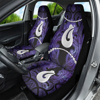 Maori Matariki Hei Matau Waiporoporo Car Seat Cover Maori Kowhaiwhai Pattern Galaxy