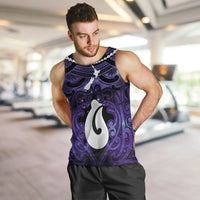 Personalised Maori Matariki Hei Matau Waiporoporo Men Tank Top Maori Kowhaiwhai Pattern Galaxy