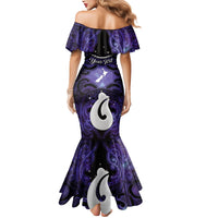 Personalised Maori Matariki Hei Matau Waiporoporo Mermaid Dress Maori Kowhaiwhai Pattern Galaxy LT01 - Polynesian Pride