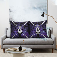 Maori Matariki Hei Matau Waiporoporo Pillow Cover Maori Kowhaiwhai Pattern Galaxy LT01 - Polynesian Pride