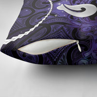 Maori Matariki Hei Matau Waiporoporo Pillow Cover Maori Kowhaiwhai Pattern Galaxy LT01 - Polynesian Pride