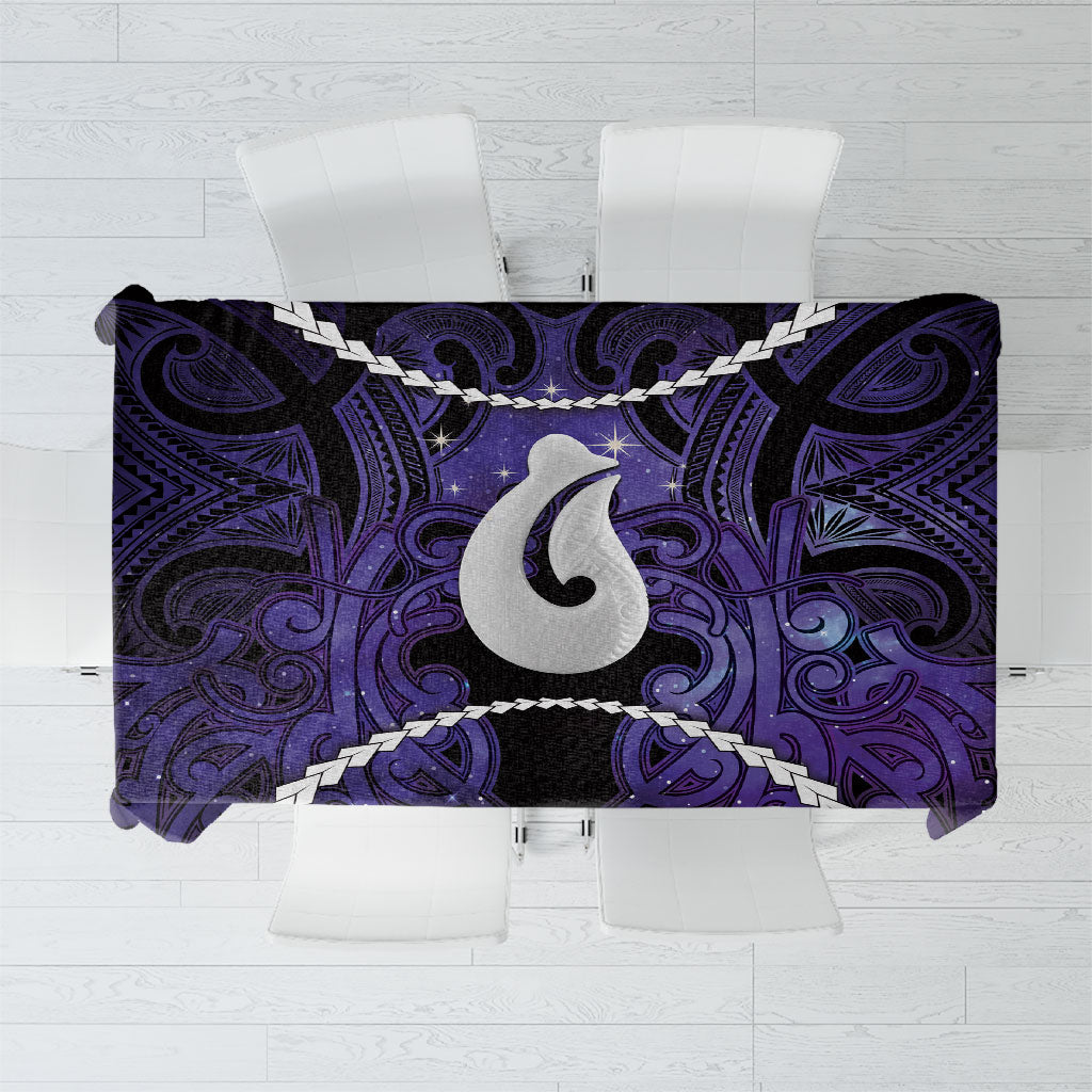 Maori Matariki Hei Matau Waiporoporo Tablecloth Maori Kowhaiwhai Pattern Galaxy