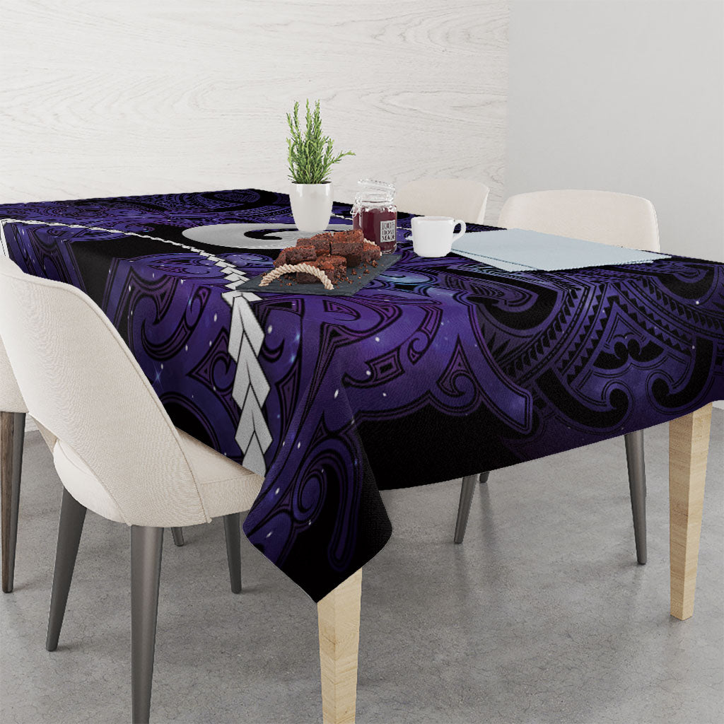 Maori Matariki Hei Matau Waiporoporo Tablecloth Maori Kowhaiwhai Pattern Galaxy