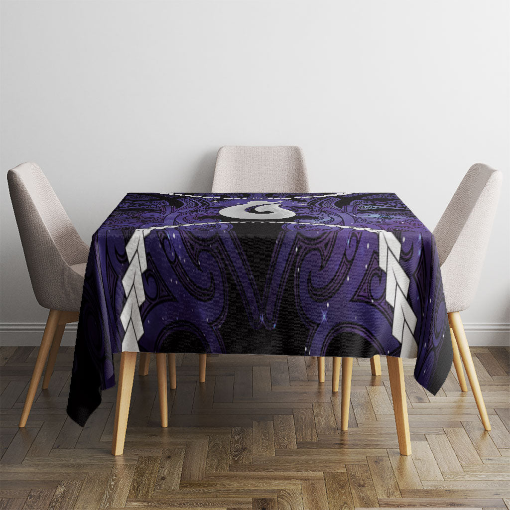 Maori Matariki Hei Matau Waiporoporo Tablecloth Maori Kowhaiwhai Pattern Galaxy