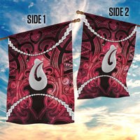 Maori Matariki Hei Matau Whero Garden Flag Maori Kowhaiwhai Pattern Galaxy LT01 - Polynesian Pride