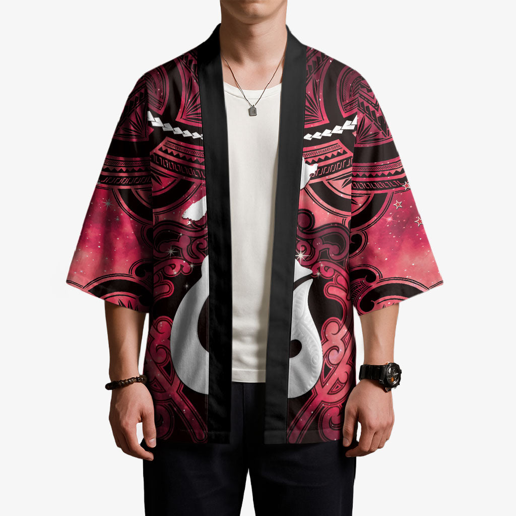 Personalised Maori Matariki Hei Matau Whero Kimono Maori Kowhaiwhai Pattern Galaxy