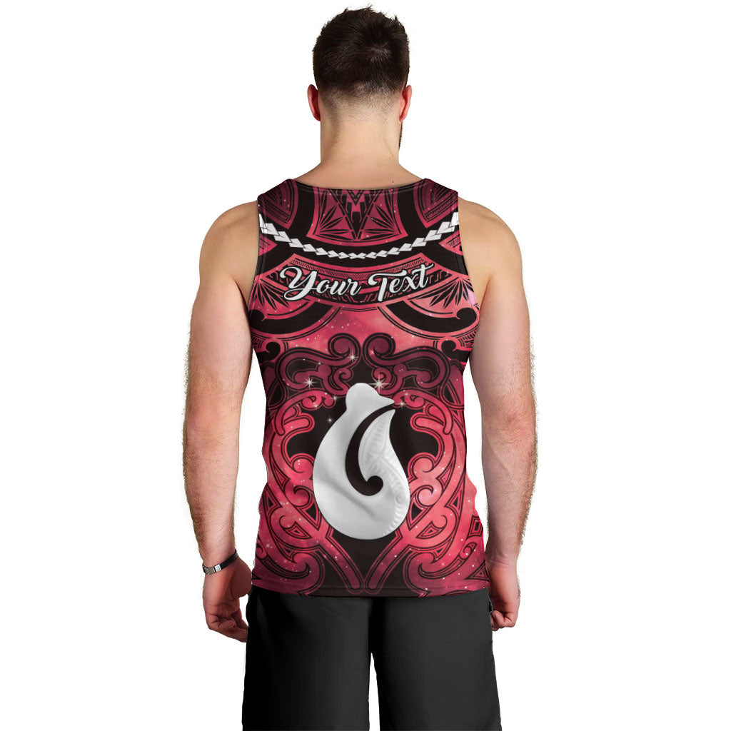 Personalised Maori Matariki Hei Matau Whero Men Tank Top Maori Kowhaiwhai Pattern Galaxy