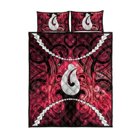 Maori Matariki Hei Matau Whero Quilt Bed Set Maori Kowhaiwhai Pattern Galaxy