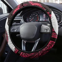 Maori Matariki Hei Matau Whero Steering Wheel Cover Maori Kowhaiwhai Pattern Galaxy