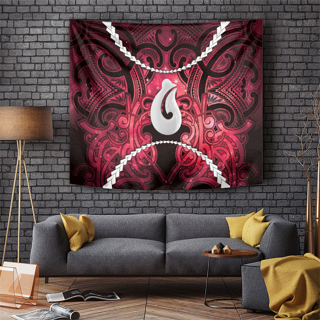 Maori Matariki Hei Matau Whero Tapestry Maori Kowhaiwhai Pattern Galaxy