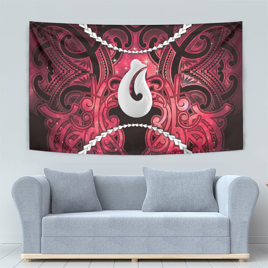 Maori Matariki Hei Matau Whero Tapestry Maori Kowhaiwhai Pattern Galaxy