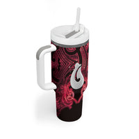Personalised Maori Matariki Hei Matau Whero Tumbler With Handle Maori Kowhaiwhai Pattern Galaxy