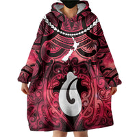 Personalised Maori Matariki Hei Matau Whero Wearable Blanket Hoodie Maori Kowhaiwhai Pattern Galaxy LT01 - Polynesian Pride